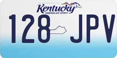 KY license plate 128JPV