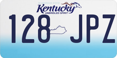 KY license plate 128JPZ