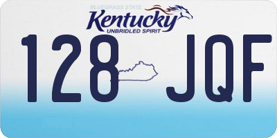 KY license plate 128JQF