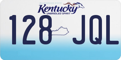 KY license plate 128JQL