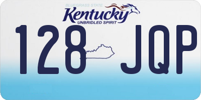 KY license plate 128JQP
