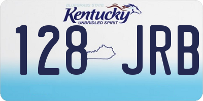 KY license plate 128JRB