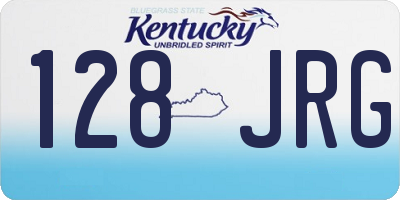 KY license plate 128JRG