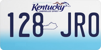 KY license plate 128JRO