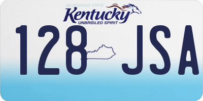 KY license plate 128JSA