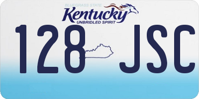 KY license plate 128JSC