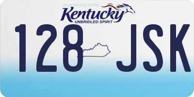 KY license plate 128JSK