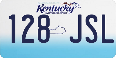 KY license plate 128JSL