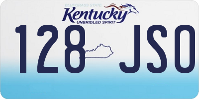 KY license plate 128JSO