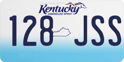 KY license plate 128JSS