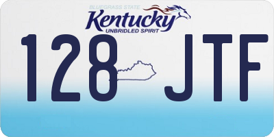 KY license plate 128JTF