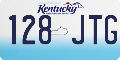 KY license plate 128JTG