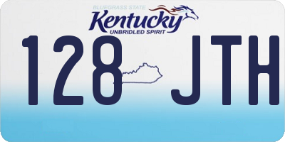 KY license plate 128JTH