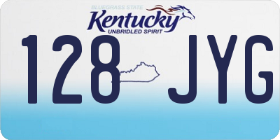 KY license plate 128JYG