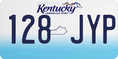 KY license plate 128JYP