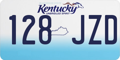 KY license plate 128JZD