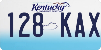 KY license plate 128KAX