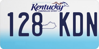 KY license plate 128KDN