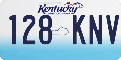 KY license plate 128KNV