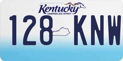 KY license plate 128KNW