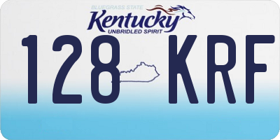 KY license plate 128KRF