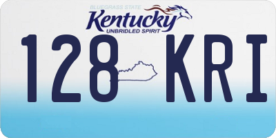 KY license plate 128KRI
