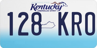 KY license plate 128KRO