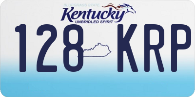 KY license plate 128KRP