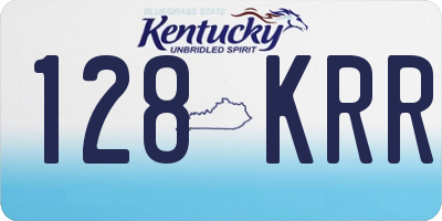 KY license plate 128KRR