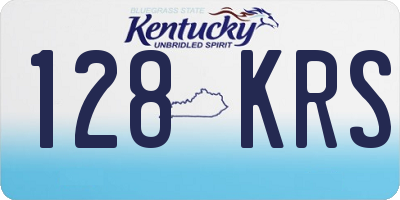 KY license plate 128KRS