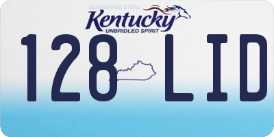 KY license plate 128LID
