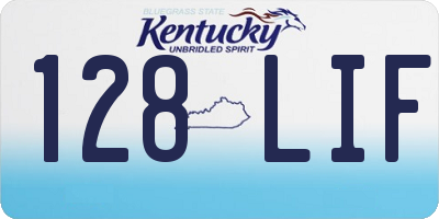 KY license plate 128LIF