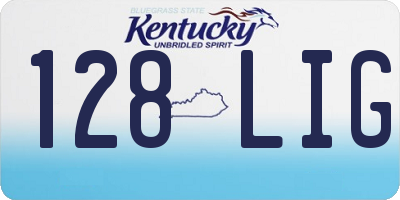 KY license plate 128LIG