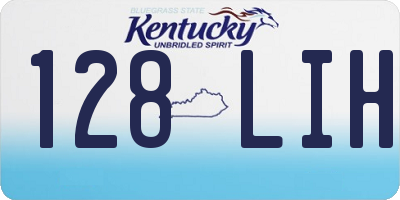 KY license plate 128LIH