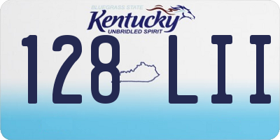 KY license plate 128LII