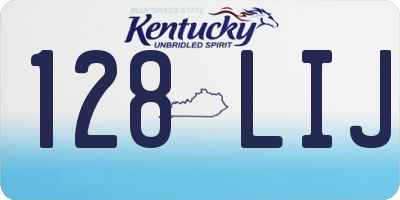 KY license plate 128LIJ