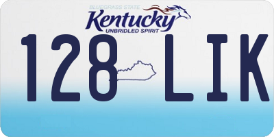 KY license plate 128LIK