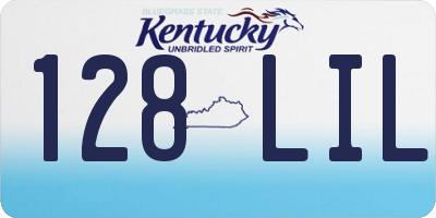 KY license plate 128LIL