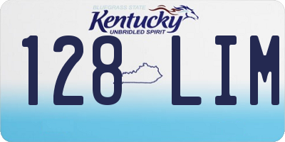 KY license plate 128LIM