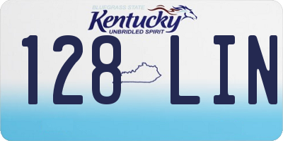 KY license plate 128LIN