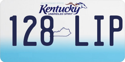 KY license plate 128LIP