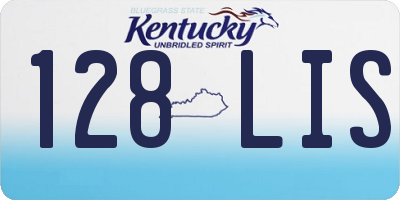 KY license plate 128LIS
