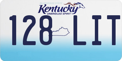 KY license plate 128LIT