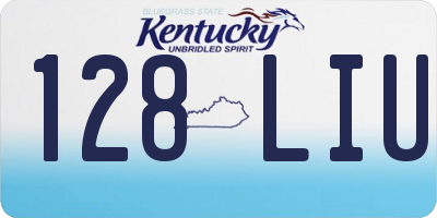KY license plate 128LIU