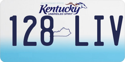 KY license plate 128LIV