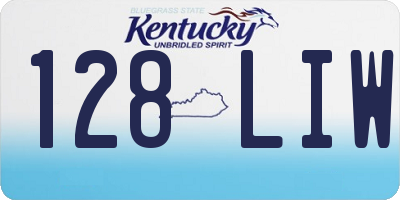 KY license plate 128LIW
