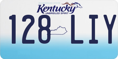 KY license plate 128LIY