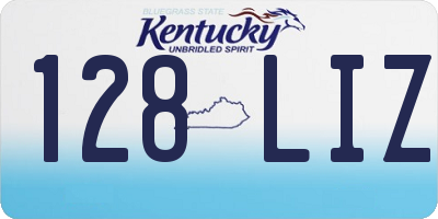 KY license plate 128LIZ