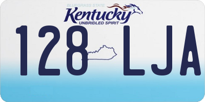 KY license plate 128LJA