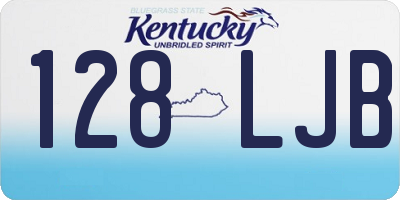 KY license plate 128LJB